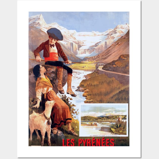 Vintage Travel Poster - The Pyrenees Wall Art by Naves